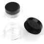 Pralb 60PCS 5 Gram Empty Cosmetic Containers, Round Cosmetic Sample Pots Jars Makeup Containers With Multi Color Top Lids Plastic Sample Eye Shadow, Nails, Powder, Gems, Jewelry, Cream (Five Color)