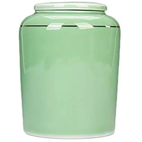 Ceramic Pottery Cereal Containers Canister Cookie Jar with Lids Large, Airtight Food Storage Containers Bins for Kitchen Pantry Organization Flour Rice Candy Bulk, 1L, 11x14cm (Color : Green) Ceramic Pottery Cereal Containers Canister Cookie Jar with Lids Large, Airtight Food Storage Containers Bins for Kitchen Pantry Organization Flour Rice Candy Bulk, 1L, 11x14cm (Color : Green)