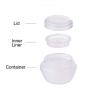 BENECREAT 30 Pack 5G/5ML Mini White Frosted Cream Jars with Inner Liner for Lip Balm, Eye Gel, Hand Cream and Other Beauty Product