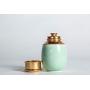 Mini Portable Sealed Goji Cans, Longquan Celadon Ceramic (2.5 oz, Light Green)
