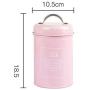 Metallfarbige Farbglaspfandsäule Klassischer Minimalistischer Nordischer Schreibtisch-Aufbewahrungsflasche Heimerganizer Kaffee Zucker Teebehälter, Rosa Tee