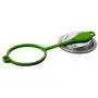 Ecojarz: Small-Mouth Pop-top Sealable Drinking Jar Lid! Stainless Steel and Silicone. Non-plastic (Lime Green)
