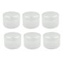 VANTOBEST 6 Pcs 3.4Oz (100ML) Transparent Empty Refillable Container Plastic Bottle Storage Jars Pot Case with Dome Lids and Inner Pad for Face Cream Eye Shadow Lip Balm Lotion Cosmetic
