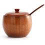 Seasoning Jar, Maserfaliw Wooden Seasoning Pot Spice Jar Spoon Set with Lid Kitchen Storage Container, Recyclable, Suitable For Holiday Gifts In The Outing and Indoors.