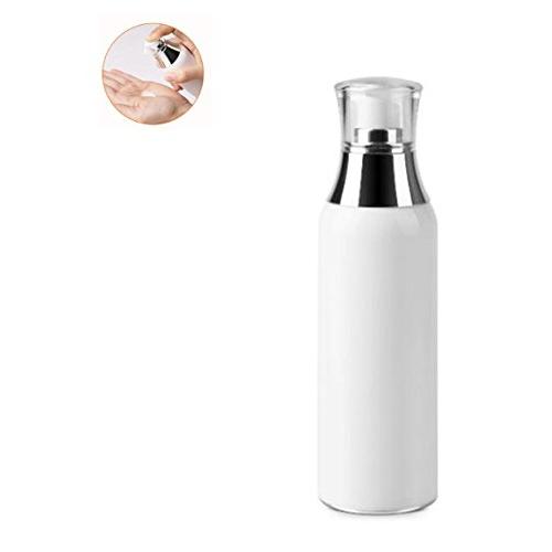 1PC White Acrylic Airless Pump Vacuum Bottles-Empty Portable Cosmetic Makeup holder-Liquid Container- Lotion Bottle Cosmetic Containers for Cosmetic Use (120ml/4.1oz)