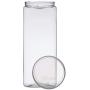 Silicook Clear Plastic Jar, Set of 3-40oz, Square Shaped, Transparent, Food Storage Container, Kitchen & Household Organization for Dry goods, Spices, Vegetables, Ingredients and More