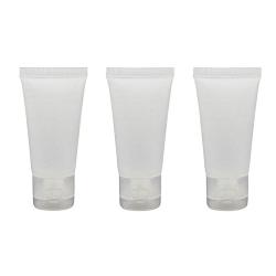 20Pcs 50ml/1.7oz Empty Refillable Clear Plastic Soft Tubes Cosmetic Sample Packing Storage Vial Container Bottle Jars Perfect For Facial Cleanser Lotion Shampoo Shower Gel