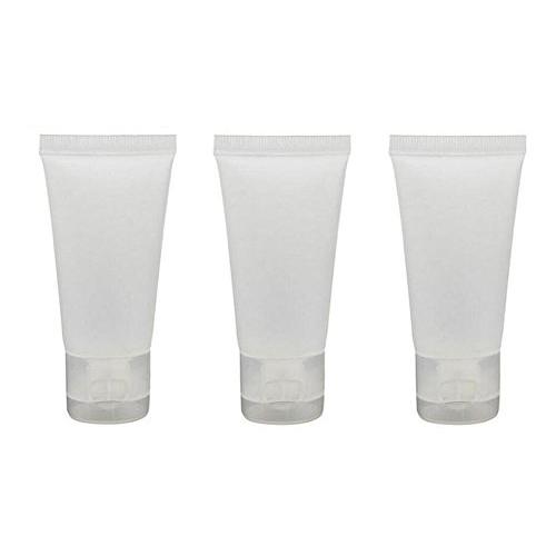 20Pcs 50ml/1.7oz Empty Refillable Clear Plastic Soft Tubes Cosmetic Sample Packing Storage Vial Container Bottle Jars Perfect For Facial Cleanser Lotion Shampoo Shower Gel