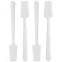 Pana Brand (50 Pieces) 5'' Makeup WHITE Spade Shaped Spatulas Cosmetic Skin Care Facial Cream Mask Spatula for Mixing and Sampling