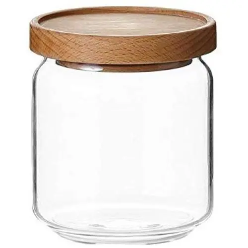 4er Glasbehälter mit Deckeln, HOMELUNY Glas Aufbewahrungsbehälter, Getreidebehälter, Aufbewahrungsbehälter für Süßigkeiten, Kekse, Reis, Zucker, Mehl, Snacks, um Lebensmittel trocken und frisch zu halten