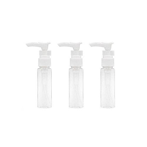 6PCS Empty Refillable 30ml/60ml/75ml/100ml Plastic Clear Travel Lotion Cream Dispenser Bottle Jars with White Pump for Makeup Cosmetic Bath Shower Toiletries Containers Leak Proof (30ml/ 1oz)