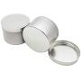 SUPVOX 10pcs Metal Tins Jar Top Empty Tins Candle Travel Tins Store Spices Candies Tea Gift Silver