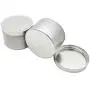 Metalltöpfe, 10 Stück, mit Deckel, für Kerzen, Reise-Töpfe, Shop, Gewürze, Süßigkeiten, Tee, Geschenk, Silber