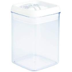 Novastyl 4036178 Aloe Clear Plastic Stackable White Lid 2.4 L Pot