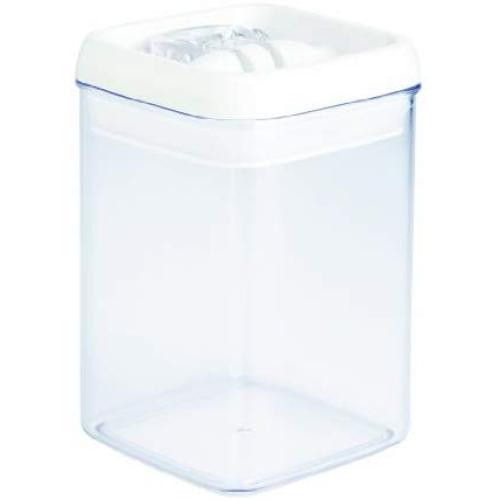 Novastyl 4036178 Aloe Clear Plastic Stackable White Lid 2.4 L Pot