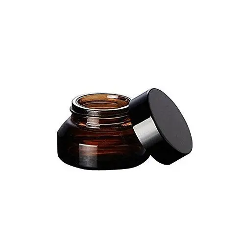 TOPWEL 2PCS 15ML/30ML Empty Refillable Amber Glass Inclined Shoulder Cosmetic Cream Jar Pot Bottle Container (15ml) TOPWEL 2PCS 15ML/30ML Empty Refillable Amber Glass Inclined Shoulder Cosmetic Cream Jar Pot Bottle Container (15ml)