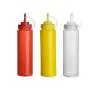 3PCS 16oz/480ML Leere Kunststoff-Spritztiegel, Soßen-BBQ-Ketchup-Senf-Lagervorrat, Glas für Küche, Esszimmer (Farbe Zufall)