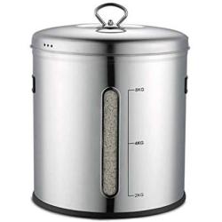 Cookie Jar Cereal Coffee Storage Containers Jar 304 Stainless Steel with Lids Airtight Bpa Free Large, Food Storage Containers Jar for Kitchen Pantry Organization Canister Candy Bulk, 6L/8L