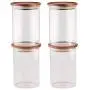 Ensembles de bocaux en verre Essos avec couvercles en bois (4) de 32oz Contenants de stockage étanches et empilables pour la cuisine. Les bocaux peuvent contenir des aliments, des biscuits. Ensembles de bocaux en verre Essos avec couvercles en bois (4) de 32oz Contenants de stockage étanches et empilables pour la cuisine. Les bocaux peuvent contenir des aliments, des biscuits.