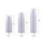 3PCS Disposable Airless Pump Bottles-Empty Portable Plastic Mini Bayonet Cream Lotion Toner Cosmetic Toiletries Liquid Storage Containers Jar Pots(White) (5ml)