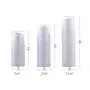 3er Set Einweg Airless Pump Flaschen - Leere Tragbare Mini Bayonett Cremes Lotion Toner Kosmetische Waschmittel Flüssigkeitsbehälter Jar Pots (Weiß) (5ml)
