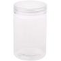 XISAOK 6.4cm OD Clear Strong PET Round Food Storage Container Jar Sealed with Clear Lid