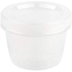 Zerone Food Storage Boxes, Round Drain Sealed Storage Box Transparent Food Containers Refrigerator Kitchen Organizer