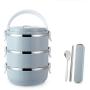 Thermos Food Jar 2100ML Thermos Stainless Food Flask Pink,Leakproof Insulated Food Containers With Portable Insulated Bag,Three Layers,With Tableware (Size : NO-Bag)
