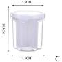 KyStudio Rice Beans Stoarge Jar With Seal Cover 4 Lattices Refrigerator Food Preservation Container Plastic Kitchen Storage Box