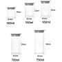 HIZLJJ 5Pcs Food Storage Jar,Glass Food Storage Jar with Airtight Seal Bamboo Lid - Modern Design Clear Food Storage Canister for Serving Tea, Coffee, Spice and More