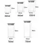 Bocal de Conservation Alimentaire 5 Pièces, Verre avec Bouchon en Bambou Étanché - Design Moderne, Pot de Conservation Transparent pour Thé, Café, Épices et Plus.