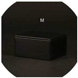 Portable Travel Tea Caddy Mini Metal Iron Box Tea Set Accessories Sealed Boxes Storage Jars Container Jewelry Organizer,Black-M