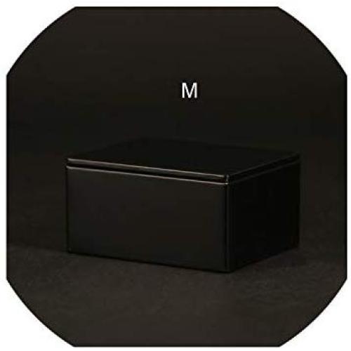 Portable Travel Tea Caddy Mini Metal Iron Box Tea Set Accessories Sealed Boxes Storage Jars Container Jewelry Organizer,Black-M