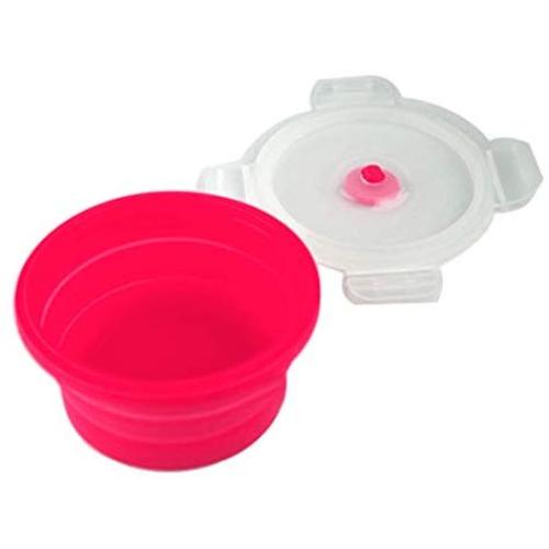 Yudesun Silicone Folding Food Storage Containers - Square Storage Jars with Lids Microwave Freezer Box Reusable Seal Airtight Plastic Tubs Fruit Picnic Lunches Meal Prep