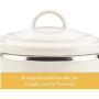 47417 Enamel on Steel Bacon Grease Can/Bacon Grease Container - 4 Inch, White (Pack of 2)