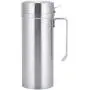 Jeffergarden Stainless Steel Straight Shape Household Kitchen Handle Oil Pot Thick Bottle Storage Leak-proof Container with Lid Tools Food Jar Cruets Utensil Storage(1000ml)