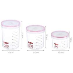 BESTONZON Airtight Food Storage Container Transparent Food Grains Crisper Seal Home Kitchen containers