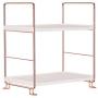 Metal Standing Spice Rack,Bathroom Kitchen countertop Multi-Layer spice rack seasoning jar storage Organizer Makeup Jewelry Dish rack Shelf (Rose gold 2 layers)