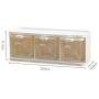 YAHUA LI Spice Rack 3 grids Spoon ，Horizontal and Vertical Seasoning Box Kitchen with Lid Container Seasoning Box ，Herb Spices Storage Condiment Jar
