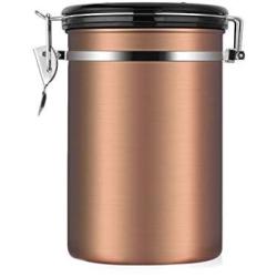Blue Bright Coffee Airtight Container Stainless Steel Canister Storage Tea Sealed Jar Beans Vacuum Box Sugar Food Gold Color