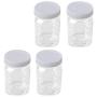 UPKOCH 8pcs Square plastic jars clear empty canisters for food storage