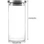 Glass Storage Jar, 1000ml Kitchen Food Containers Coffee Beans Glass Coffee Bean Container Stainless Steel Lid(1000ML)