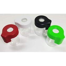 Vista Jar (Green) - air Tight jar with USB Rechargeable 4X Magnifying led lit lid