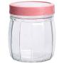 Kitchen Glass Jar Storage Tank Storage Tank Tea Cans Glass Sealed Tanks Grain Food Jars,Pink