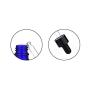 6PCS 15ML 0.5OZ Blue Empty Glass Dropper Bottle with Pipette and Black Cap Essential Oil Storage Holder Small Sample Jar Refillable Portable Durable Cosmetic Container for Travel Daily Life Use