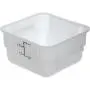 Boîte de rangement carrée pour aliments Carlisle 1073002, Conteneur Uniquement, 2 Quart, Blanc (Pack de 6) Boîte de rangement carrée pour aliments Carlisle 1073002, Conteneur Uniquement, 2 Quart, Blanc (Pack de 6)