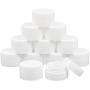 FINGERINSPIRE 20Pcs Cosmetic Containers 5 Gram Plastic Sample Jars(White) Tiny Makeup Sample Containers with lids, Compact Travel Size Containers for Face Hand Body Cream
