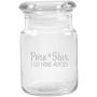 Klares Glas Kräuterdose mit Deckel 139 ml mit Porn Star Logo von Smoke Promos