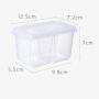 UPKOCH Plastic Food Containers Kitchen Home Lunch Onion Ginger Garlic Seasoning Condiment Fruit Storage Organizer Refrigerator 2 Grids with Lid 10 Pcs