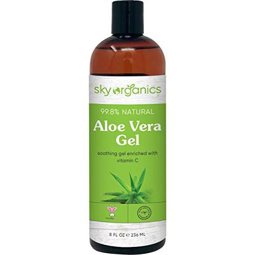 Aloe Vera Gel (8 oz) Cold-pressed Ultra Hydrating Skin Soothing Aloe Gel for Face Body After-Sun Care Aloe Gel Made in USA